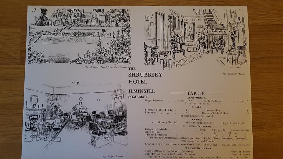 The Shubbery Hotel Advert